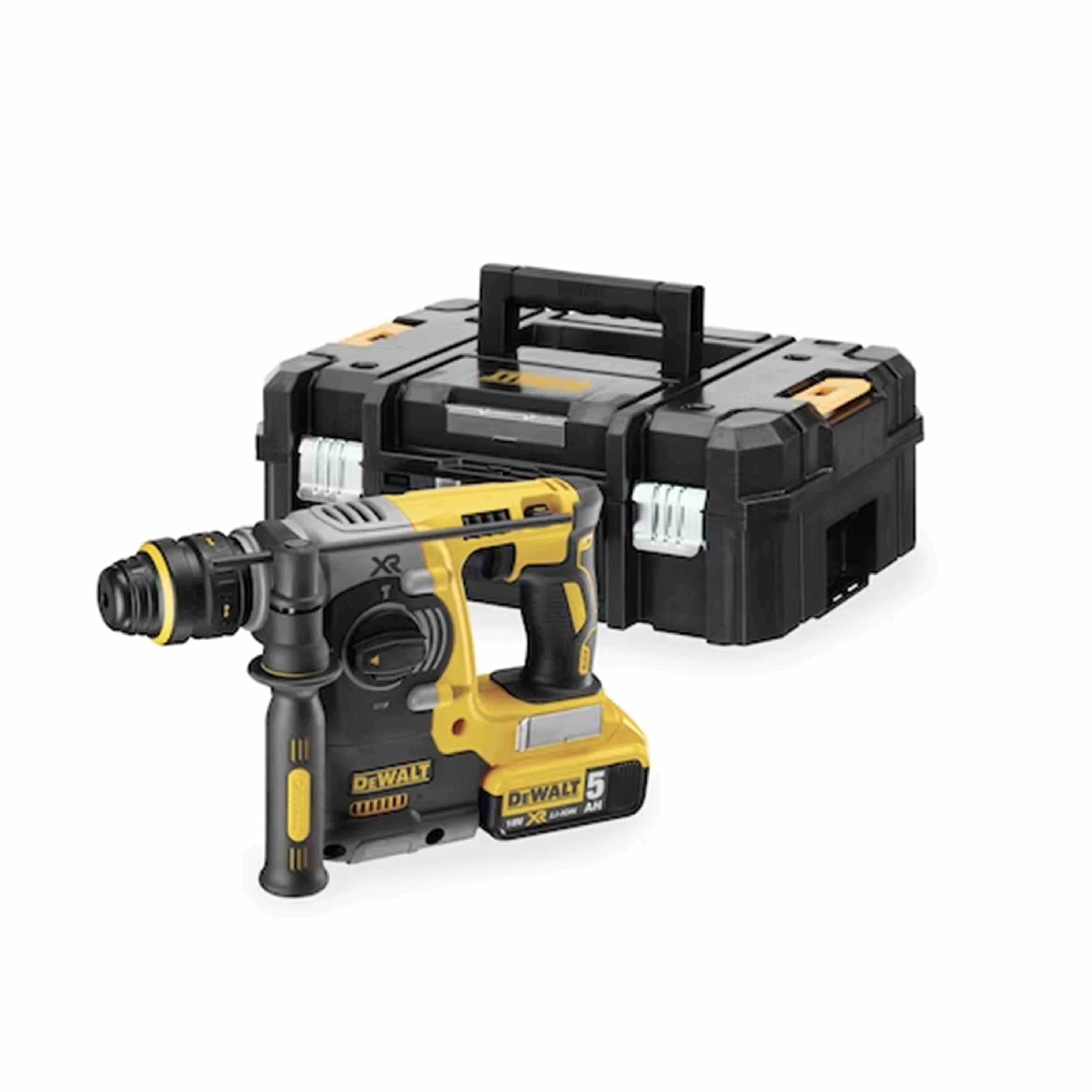 SDS-PLUS 24 mm XR LITHIUM Hammer Drill 18V 5.0Ah BRUSHLESS Motor in TSTACK CASE and ACCESSORIES - DeWALT - DCH273P2T-QW SDS-PLUS 24 mm XR LITHIUM Hammer Drill 18V 5.0Ah BRUSHLESS Motor in TSTACK CASE and ACCESSORIES - DeWALT - DCH273P2T-QW